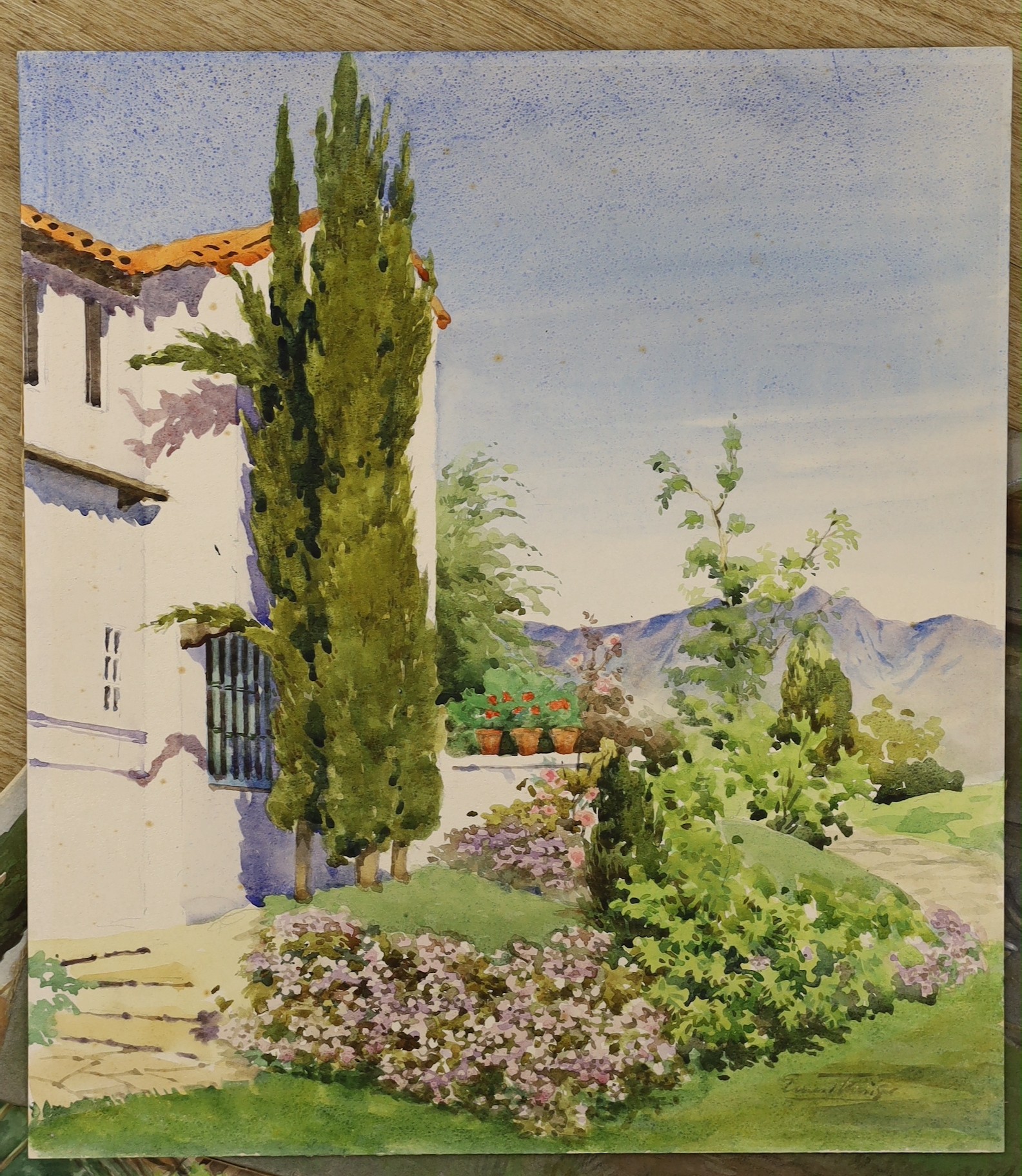 Ernest Thesiger (1879-1961), five assorted watercolours, mainly views in Italy, largest 43 x 35cm, unframed